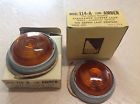 114-a Griffin Wow Pair Nib Clearance Light Travel Trailer Amber Glass Nos
