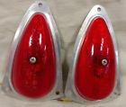 Pi-70 16-61 Triangle Chicago Vintage Sae Cab Marker Red Lights Set Of