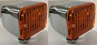 30329 Upi Medium Dual Element Amber Universal Street Rod Chrome Signal