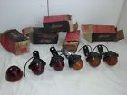 31-b Arrow Marker Clearance Lights Nos Lot Of Glass Amber Red