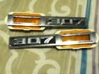 3945291-3945292 Left Right Chevelle Front Side Marker Lights Chrome Bezel Oem