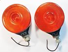 77-605 Dietz Vintage Pr Orange Marker Lights For Tractor Truck Trailer Ratrod Dz