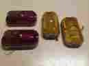 A-7875 Catseye Wow Set 4 Clearance Lamp Travel Trailer Amber Red Glass Nos
