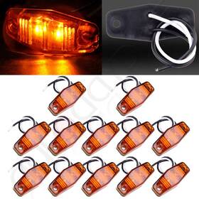 10310538 Apking 12pcs 2.5 Inch Side Fender Marker Clearance Led Light 2 Diode Amber Truck Trailer