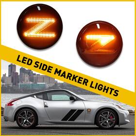 261651ek0a Auxito Led Side Fender Emblem Turn Marker Signal Light For Nissan 370z Z34 350z Z33 09