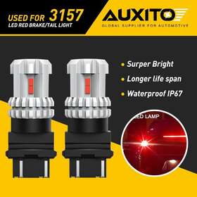 12smd Auxito 3157 16k 3156 Red Led Brake/tail Turn Signal Stop Light Bulbs 4057 3057