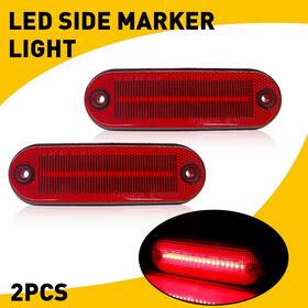 8175042010 Auxito For 1996-2000 Toyota Rav4 Rear Reflector Marker Side Lights Red Lens Left Right
