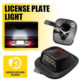 918399 Auxito Red Strip Led License Plate Tag Light Pair Fit Chevy C/k 88-00 1500 2500 3500 X