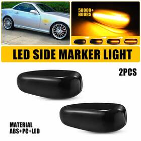 A2108200921 Auxito Sequential Led Side Marker Lights Signal For 98-03 Mercedes Clk320/clk430/clk500