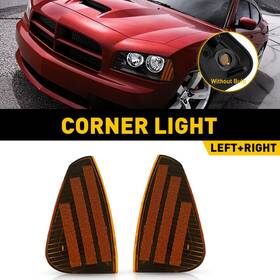 Ch0610 Auxito For 2006-2010 Charger Dodge Amber Corner Signal Lamps Lights Housing Left Right Ch0610 Auxito For 2006-2010 Charger Dodge Amber Corner Signal Lamps Lights Housing Left Right