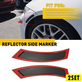 Fgt-e92-07-13 Auxito Smoke Lens Front Bumper Side Marker Reflector Lights For Bmw 3 Series E92 E93 M3