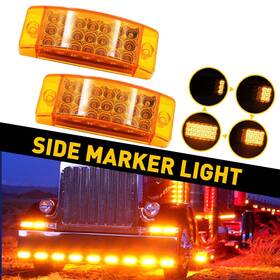 Mk-042amber Auxito 6 Inch Amber 21 Led Clearance Marker Light Rectangle 12v Truck Trailer Camper Mk-042amber Auxito 6 Inch Amber 21 Led Clearance Marker Light Rectangle 12v Truck Trailer Camper