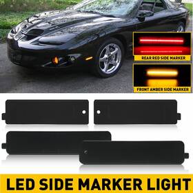Po9802 Auxito Fornt Amber Rear Smoke Red Led Side Marker Light For 1998-2002 Pontiac Firebird Po9802 Auxito Fornt Amber Rear Smoke Red Led Side Marker Light For 1998-2002 Pontiac Firebird