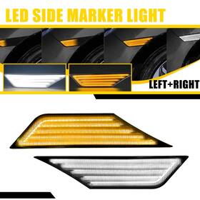 Tt17030333w Auxito For 2016-2021 Honda Civic Sequential Led Side Marker Lights Turn Signal Drl Lamp