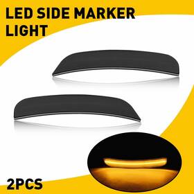 Wwd-kkk-19888 Auxito For 2015-2023 Chrysler 2x 300 Front Smoked Led Strip Side Marker Lights Amber