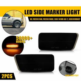 Yzb-bs-21-23 Auxito Smoked Lens Bumper Front Side Marker Amber Led Lights For 2021-2023 Ford Bronco