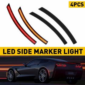 Yzb-c7-14-19 Auxito For Corvette -2014 C7 Chevy Led Side 2019 Light Marker Front Rear Replacement 4x