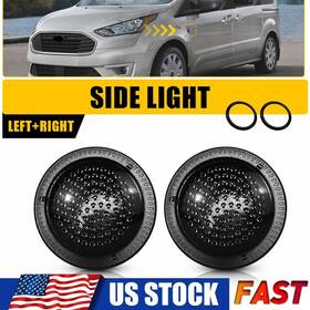 Yzb-tc-10-21yxk Auxito Smoked Side Fender Marker Repeater Light Lens For 2010-2021 Ford Transit Connect