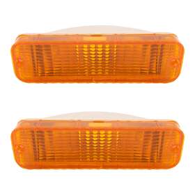 3224-0087lr Brock Set Of Front Park Signal Marker Lights For Ford Bronco Ii Ranger Pickup Truck