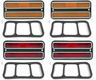C687202x2 C687203x2 Speed Shop Set Red Amber Deluxe Side Marker Lights For