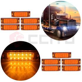 Z831365-cciyu01g Cciyu 10x 12 Led 8 Inch Amber Side Marker Turn Light Pickup Truck Lorry Boat Van