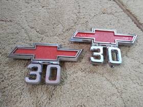 Chevrolet 3293753 1960s Chevy Truck C -30 Fender Emblems Original Vintage Oem
