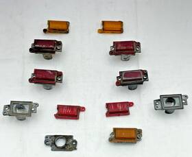 3403806 Chrysler 1970-71 Lot Of 12 Cuda Side Marker Red Light Mopar Rear Quarter Lamp Reflector