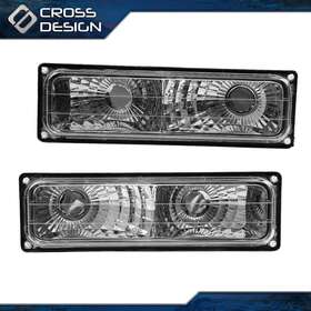 Ht-02hla4515awt Crossdesign Fit For Chevrolet 1994-1998 C10 C/k Tahoe Silverado Suburban Bumper Light Lamps