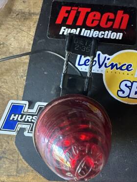 77-178 Dietz 2-350 Vintage Nos 2-35 Flexible Marker Light 12v Red Beehive Lens Truck