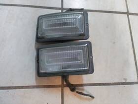 3895704 Dodge 77-78 Truck Parking Lights Grill Lamps Front Marker Ram Charger Trim Pair