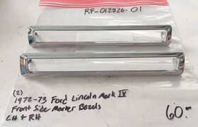 D2lb-15a441 Ford D2lb-15a440/d2lb-15a441 2 Original 1972-73 Lincoln Mark Iv Front Side Marker Bezels -lh And Rh