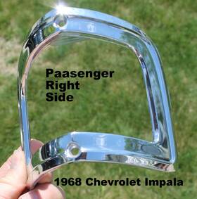 5960324 General Motors / Chevrolet 1968 Impala Caprice Corner Right Hand Front Light Bezel