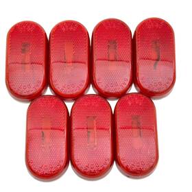 9020 Grote 4 Inch Red Lens Clearance Marker Light Assembly No Bulbs Lot Of 7