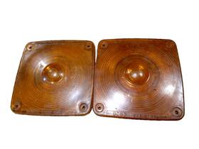 9083 Grote Truck Square Marker Turn Signal Light Lens Set Of 2 Amber