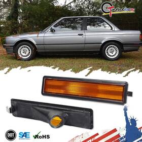 Rb-296ah Gtinthebox For Bmw E30 E32 E34 3 5 7 Series Amber Lens Front Side Marker Light Housings Kit