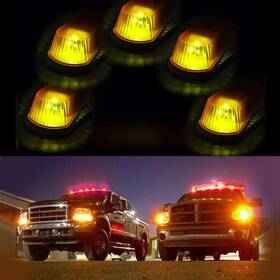 Im99081101s Imcarparts 5x Amber Lens Cab Marker Running Lights Base Housing Blue Led Bulb Us