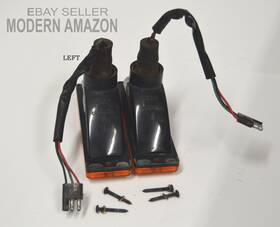 40091 Jaguar 40092 91 Xjs V12 Front Orange Side Marker Light Lamps L&r Oem Excellent Cond