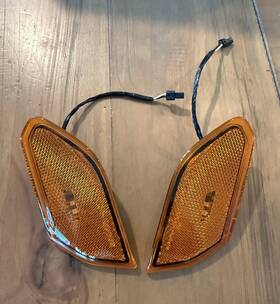 Rb-082aa Jdmtech Pair Front Fender Led Side Marker Light Amber For 18 Jeep Wrangler Jl/gladiator