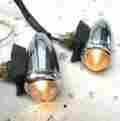 L516 Lucas Pair Genuine 516 Chrome Side Marker Lights Austin A30 A35 A40 A50 Ajs