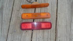071-735 Lucas Triumph Tr7 Tr8 Oem Two Front Side One Rear Marker Lights