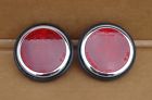 K11301 Lucas Pair -- 2515 Reflectors Bs Triumph Red Car Motorcycle Bsa Norton
