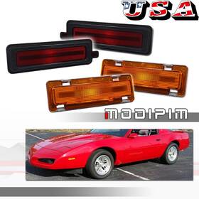 Rb-331rh Modipim Rb-251ah 4pcs Amber Front Red Rear Side Marker Lights For 82-92 Pontiac Trans Am Firebird