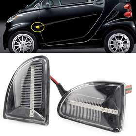 77us Motorshop 420019117030 2xled Dynamic Sequential Side Marker Turn Signal Light Clear For Smart Fortwo Us
