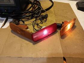 5192 Nissan Three 1989 - 1993 240sx Fender Amber And Red Marker Side Lights