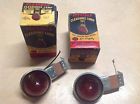 1115 No.1115 Do-ray Wow Nos Nib Pair Flexible Clearance Light Lamp Glass Red Vintage