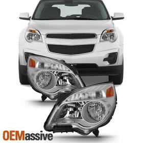 23308255 Oemassive Fit 2010-2015 Chevy Equinox Ls/lt Clear Halogen Headlights Lamps Lh Rh Pair