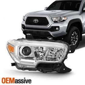 8111004250 Oemassive Chrome Headlight For 2016-2022 Tacoma Without Led Drl Halogen Sty Right Passenger