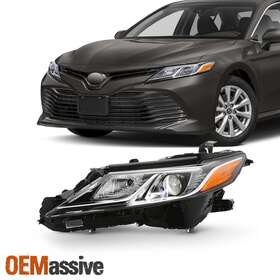 81150-06860 Oemassive For 2018-2020 Toyota Camry L Le Se Halogen Black Headlights Headlamp Left Driver