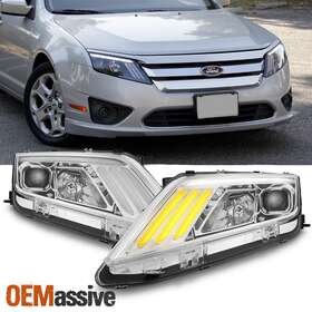 Fo2502273 Oemassive Fit 2010-2012 Ford Fusion Drl Led Sequentia Signal Projector Headlights 10 11 12