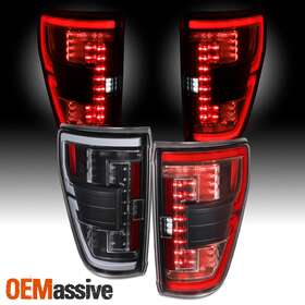 Ml3z13008k Oemassive Fo2502409 2021 2022 2023 For 21-23 Ford F150 Led Drl Halogen Black Tail Light Without Blind Spot Sensor Hole
